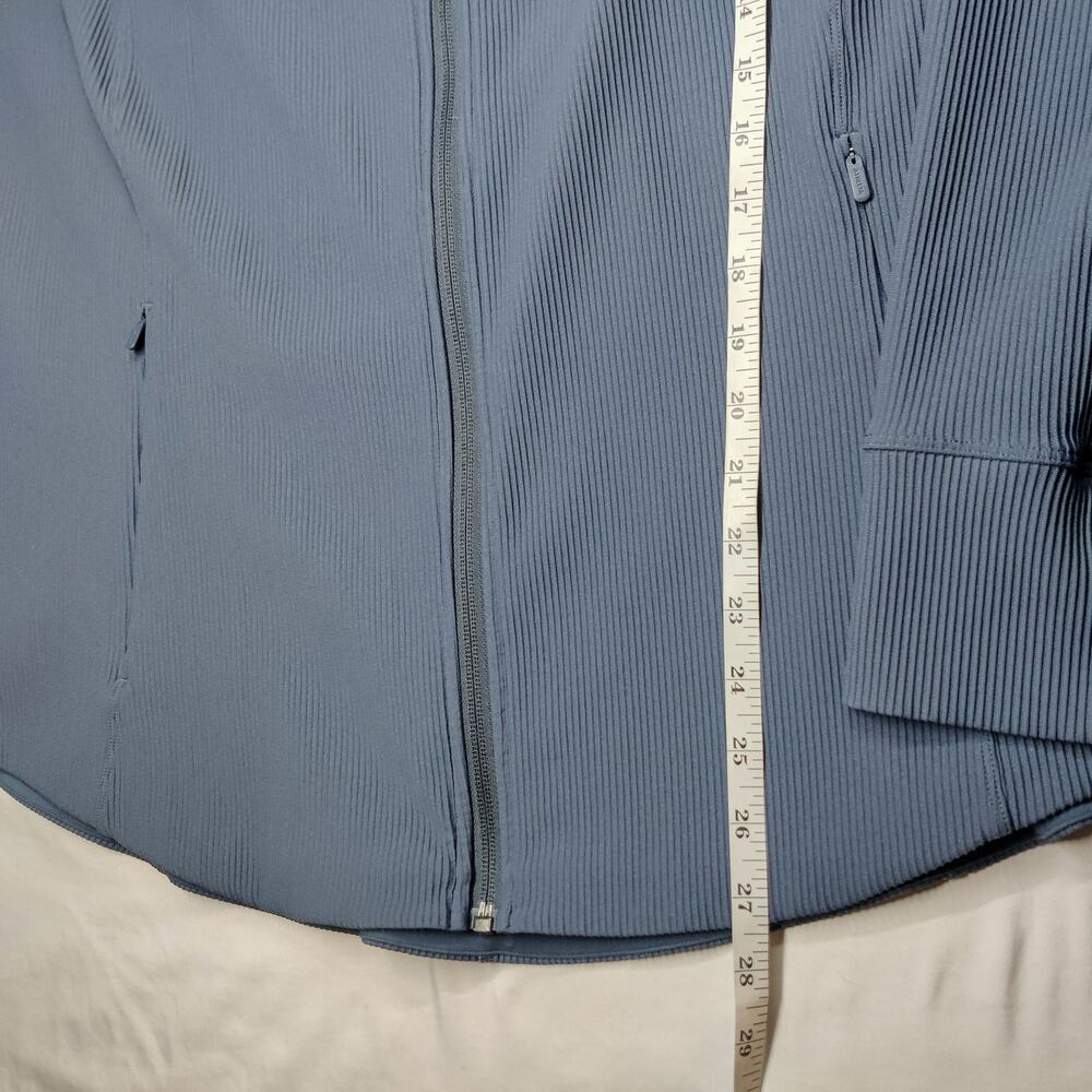 Athleta Slate Blue Full-Zip Ribbed Jacket - Picture 11 of 11